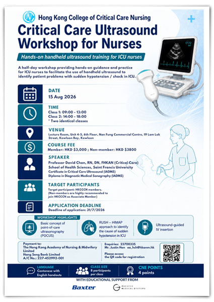 Critical Care Ultrasound Workshop for Nurses